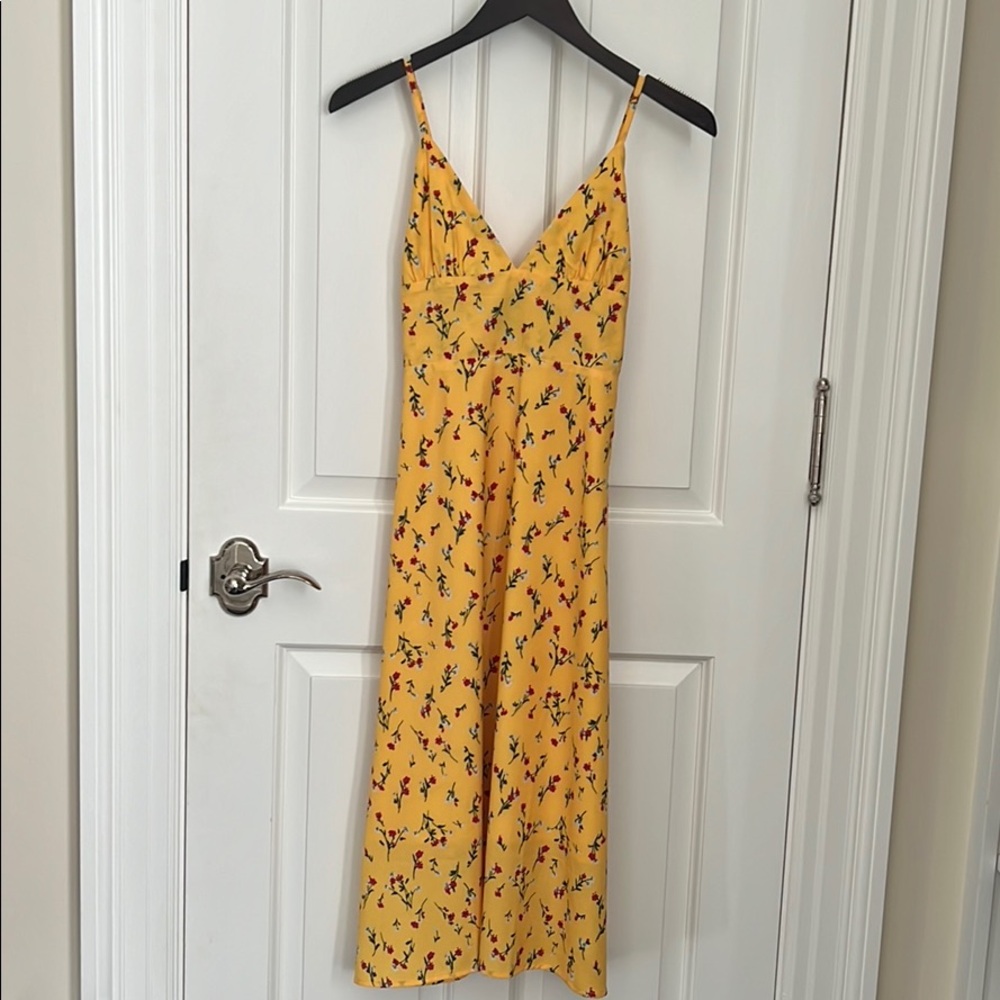 Yellow floral dress